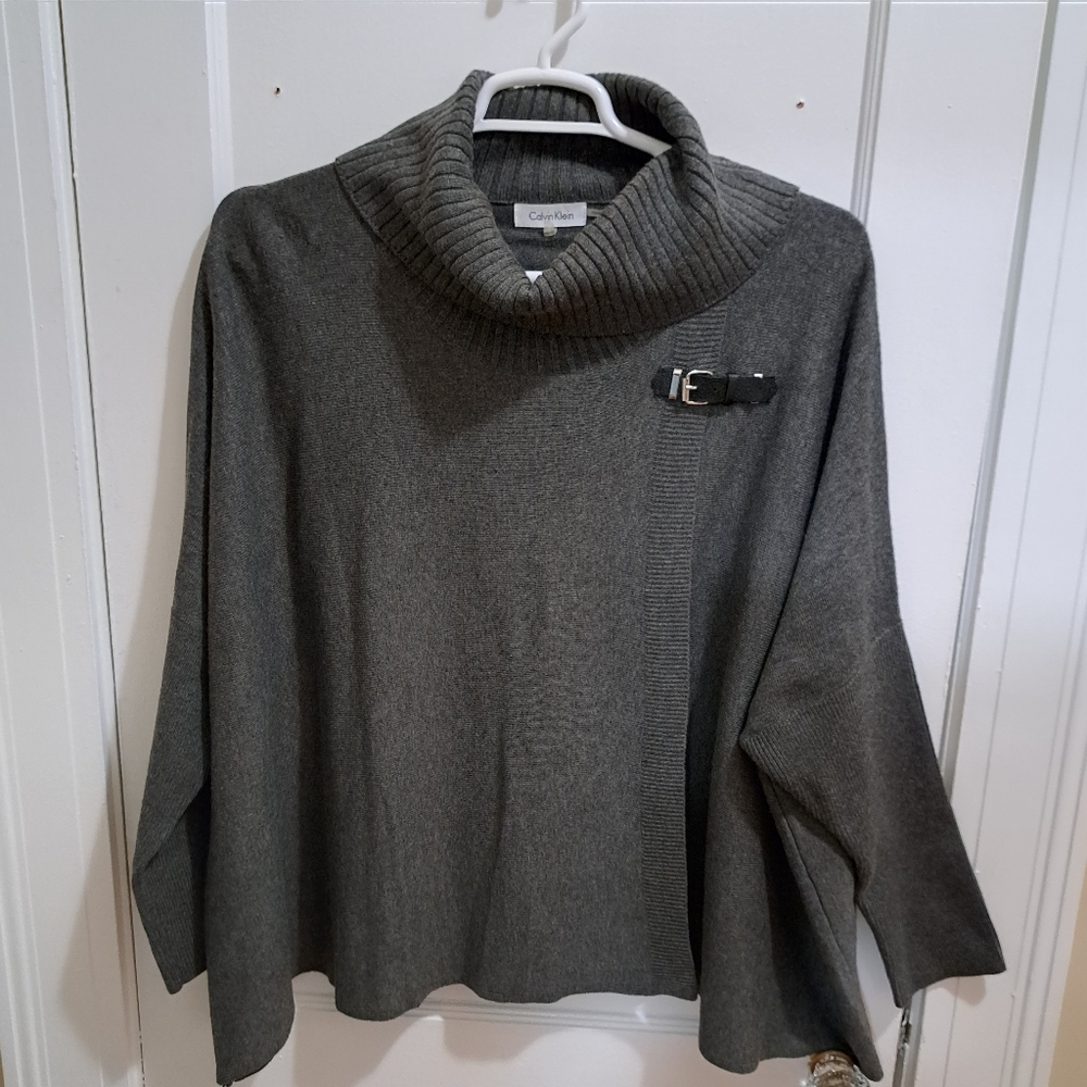 Calvin Klein Pancho Sweater XL Dark Gray